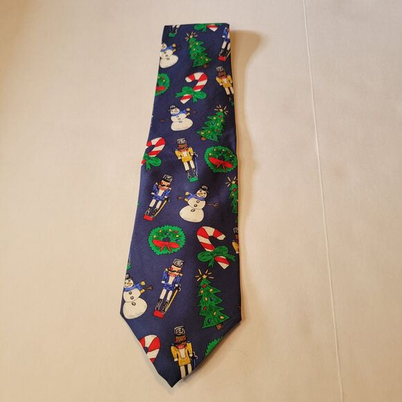 Save The Children Collection Christmas Tie "Nutty" & "Christmas Cheer" 100% Silk - Picture 2 of 4